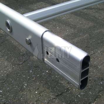 Cage ladder - Modular system Modular cage ladder with joint interlocking uprights and anti-slip rungs.